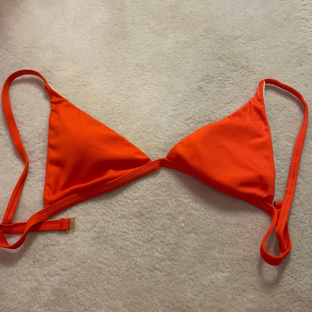 PACSUN LA HEARTS ORANGE BIKINI TOP SIZE L